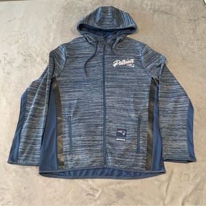 New England Patriots Jacket Mens M Blue NFL Team Apparel Football Logo Full Zip